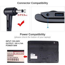 ASUS 90W Laptop Charger AC/DC