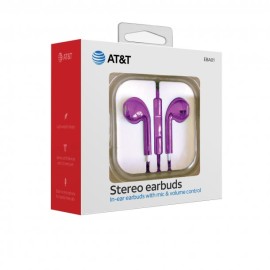 AT&T  In-Ear Wired Stereo Earbuds with Microphone (Rose)