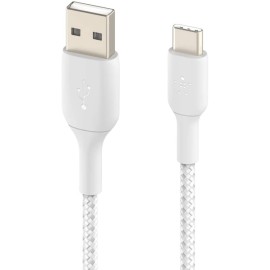 Belkin USB-C Cable (Boost Charge USB-C to USB Cable, USB Type-C Cable for Note10, S10, Pixel 4, iPad Pro, Nintendo Switch and More), 6.5ft/2m, White, 6.6FT