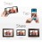 Brookstone PhotoShare 14” Smart Digital Picture Frame, Send Pics from Phone to Frames, WiFi, 8 GB, Holds 5,000+ Pics, HD Touchscreen, Premium Espresso Wood, Easy 1-min Setup