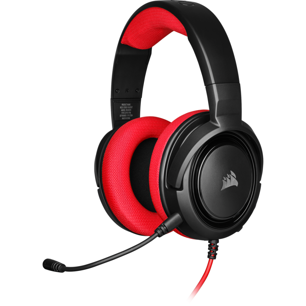 CORSAIR Gaming HS35 9011198- Headset - full size - wired - 3.5 mm jack - red