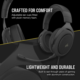 CORSAIR Gaming HS60 PRO SURROUND 9011213- Headset - full size - wired - USB, 3.5 mm jack - carbon