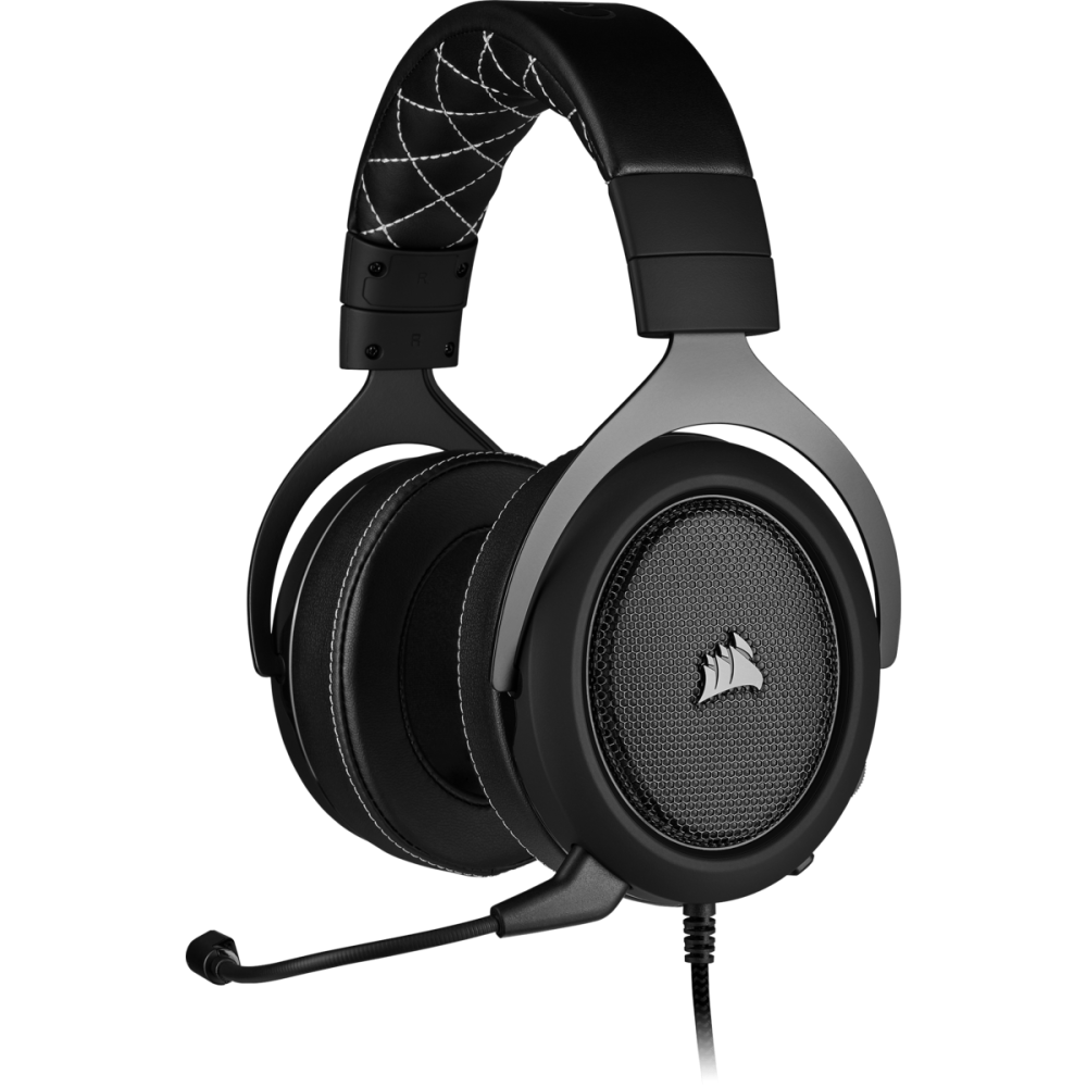 CORSAIR Gaming HS60 PRO SURROUND 9011213- Headset - full size - wired - USB, 3.5 mm jack - carbon