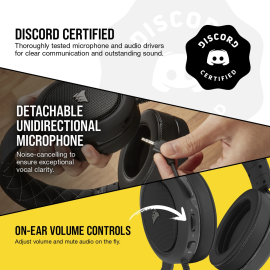 CORSAIR Gaming HS60 PRO SURROUND 9011213- Headset - full size - wired - USB, 3.5 mm jack - carbon