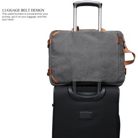 CoolBELL Convertible Backpack Messenger Bag Shoulder Bag Laptop Case Handbag Business Briefcase Multi-Functional Travel Rucksack Fits 15.6 Inch Laptop for Men/Women