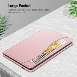 Fintie Case for Samsung Galaxy Tab S6 Lite 10.4'' 2020 Model SM-P610 (Wi-Fi) SM-P615 (LTE) with S Pen Holder, Multi-Angle Viewing Soft TPU Back Cover with Pocket Auto Wake/Sleep, Rose Gold