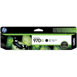 HP 970XL High Yield Black Original Ink Cartridge, CN625AM