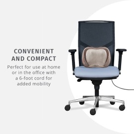 HoMedics 3D Shiatsu and Vibration Massage Pillow with Heat, Full-Body Relaxation Targets Upper and Lower Back, Neck, and Shoulders, Integrated Controls