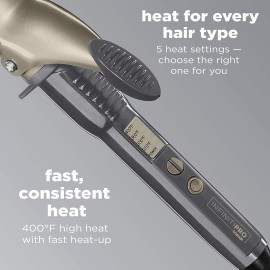 INFINITIPRO BY CONAIR Tourmaline 1 1/2-Inch Ceramic Curling Iron, Black