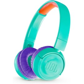 JBL JR 300BT Kids On-Ear Wireless Headphones Safe Sound Technology (Teal)