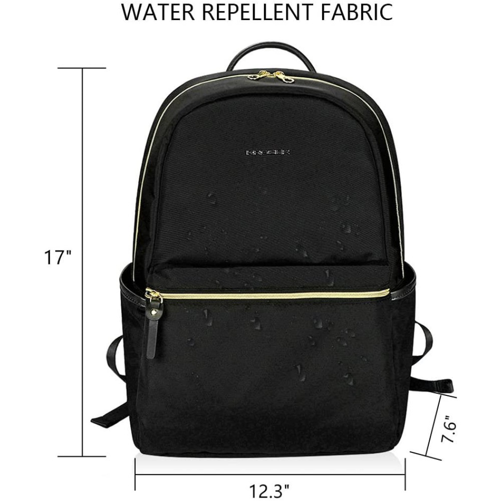 KROSER Laptop Rugzak 17.3 Inch Grote Computer Rugzak Waterafstotende School Dagrugzak met USB-oplaadpoort en Hoofdtelefoon Interface RFID-zakken voor Werk/Bedrijf/Universiteit/Heren/Dames