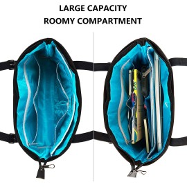 KROSER Laptop Tote bag 15.6 Inch Large Shoulder Bag Lightweight with USB Charging Port Water-repellent Nylon Computer Tote Bag Women Stylish Handbag