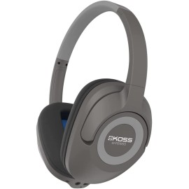 Koss BT539iK Wireless Bluetooth Over-Ear Headphones,On-Board Microphone and Touch Controls, Detachable Cord Included, Dark Grey and Black