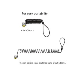 Laptop Cable Lock Hardware Security Cable Lock Anti Theft Lock