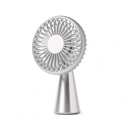 Lexon Wino Portable Rechargeable Mini Fan (Polished Aluminum)