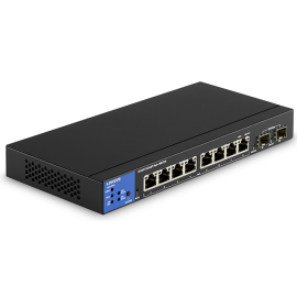 Linksys LGS310MPC - Switch - smart - 8 x 10/100/1000 (PoE+) + 2 x Gigabit SFP - desktop