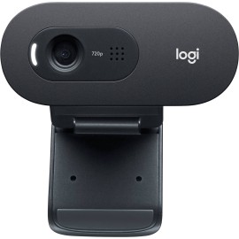 Logitech - C505 720p Webcam with Long-Range Mic - Black