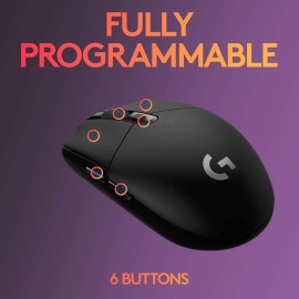 Logitech G G305 Mouse optical 6 buttons wireless LIGHTSPEED - USB wireless