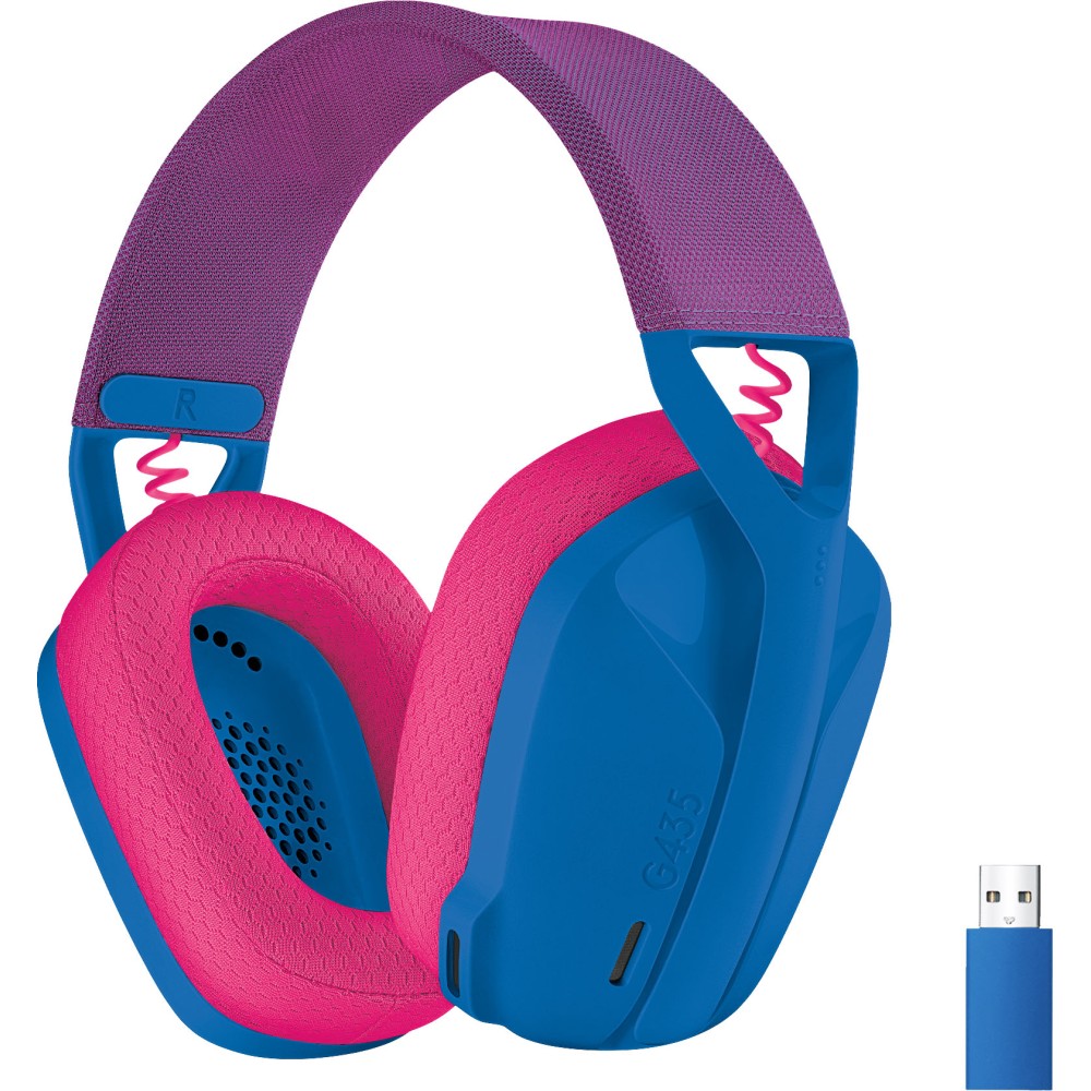 Logitech G435 Pink/ Blue LIGHTSPEED Wireless Gaming Headset 981-001061 / 981-001073