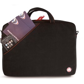 Mobile Edge 14.1-Inch Sumo Notebook Sleeve with Pant Pocket (Black Suede/Red Lining)