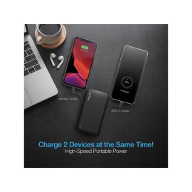 Naztech 10000 mAh Lightning + USB-C Power Bank Black