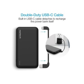 Naztech 10000 mAh Lightning + USB-C Power Bank Black