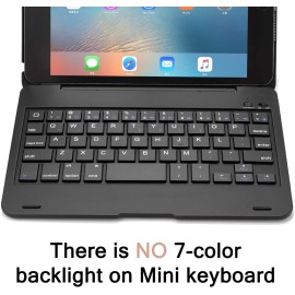 ONHI Wireless Keyboard Case for iPad Mini 5 / Mini 4 Keyboard Case Plastic Alloy Shell Smart Folio Case Auto Sleep/Wake, Silent Typing