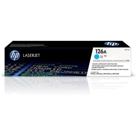 Original HP 126A Cyan Toner Cartridge | Works with HP LaserJet Pro 100 color MFP M175 Series, HP LaserJet Pro CP1025 Series, HP TopShot LaserJet Pro M275 MFP Series | CE311A
