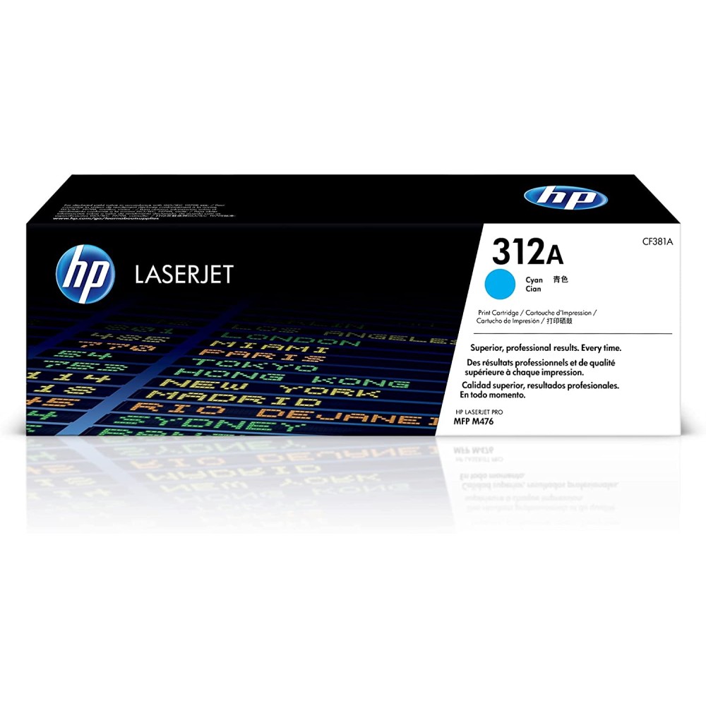 Original HP 312A Cyan Toner Cartridge | Works with HP Color LaserJet Pro MFP M476 Series | CF381A