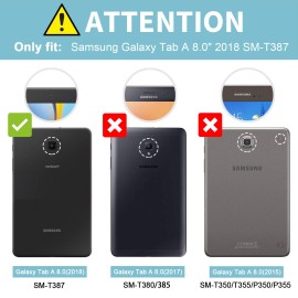 ProCase Folio Case for Galaxy Tab A 8.0" 2018 Verizon Sprint SM-T387, Stand Case Cover for Galaxy Tab A 8.0 4G LTE Verizon/Sprint/T-Mobile/AT&T 2018 Release