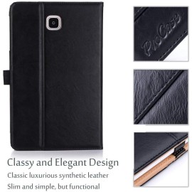 ProCase Folio Case for Galaxy Tab A 8.0" 2018 Verizon Sprint SM-T387, Stand Case Cover for Galaxy Tab A 8.0 4G LTE Verizon/Sprint/T-Mobile/AT&T 2018 Release -Black