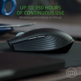 Razer Atheris Ambidextrous Wireless Mouse: 7200 DPI Optical Sensor - 350 Hr Battery Life - USB Wireless Receiver & Bluetooth Connection - Classic Bla