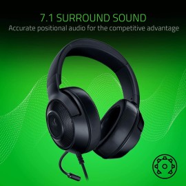 Razer Kraken X Lite - Headset - 7.1 channel - full size - wired - 3.5 mm jack
