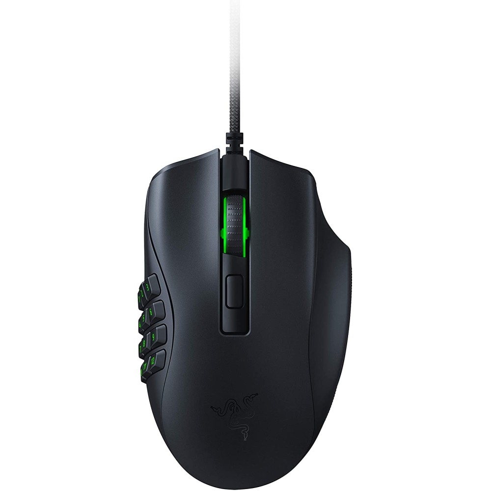 Razer Naga X Wired MMO Gaming Mouse: 18K DPI Optical Sensor - 2nd-gen Razer Optical Switch - Chroma RGB Lighting - 16 Programmable Buttons - 85g