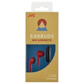 Retro In-Ear Wired Earbuds with Microphone (Red)