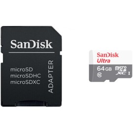 SanDisk 64GB Ultra UHS-I microSDXC Memory Card with SD Adapter