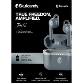 Skullcandy Indy Evo True Wireless In-Ear Headphones (2nd Generation, Chill Gray/POW)