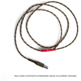 Skullcandy Line Plus Braided Charging Cable, USB-A to Micro USB - White/Crimson