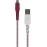 Skullcandy Line Plus Braided Charging Cable, USB-A to Micro USB - White/Crimson