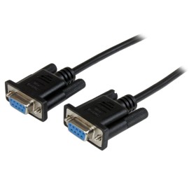 StarTech 2m Black DB9 RS232 Serial Null Modem Cable F/F - DB9 Female to Female - 9 pin RS232 Null Modem Cable