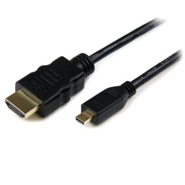 StarTech 2m High Speed HDMI Cable with Ethernet HDMI to HDMI Micro - HDMI cable with Ethernet - HDMI male to micro HDMI male