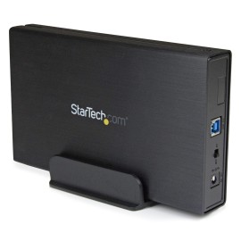 StarTech 3.5in Black Aluminum USB 3.0 External SATA III SSD / HDD Enclosure with UASP for SATA 6Gbps - 3.5" SATA Hard Drive Enclosure