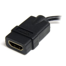 StarTech 5in High Speed HDMI Adapter Cable HDMI to HDMI Micro F/M - 5 inch Micro HDMI Adapter HDMI Female to Micro HDMI Male