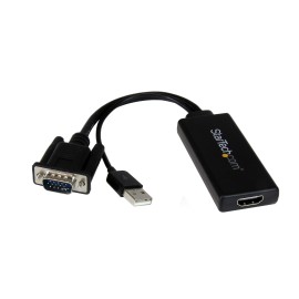 StarTech VGA to HDMI Adapter with USB Audio & Power – Portable VGA to HDMI Converter – 1080p