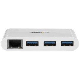 StarTech.com 3 Port USB C Hub w/Gigabit Ethernet USB Type C to 3 x USB-A Multi Port USB 3.0 Hub for MacBook Pro