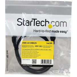 StarTech1m 3 ft Certified SuperSpeed USB 3.0 A to Micro B Cable Cord
