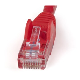 Startech 6in CAT6 Ethernet Cable - Red CAT 6 Gigabit Ethernet Wire -650MHz 100W PoE RJ45 UTP Network/Patch Cord Snagless w/Strain Relief Fluke Tested/Wiring is UL Certified/TIA