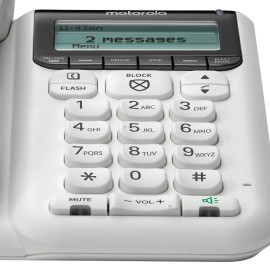 Motorola Ct610 Corded Telephone With Answering Machine And Advanced Call Blocking