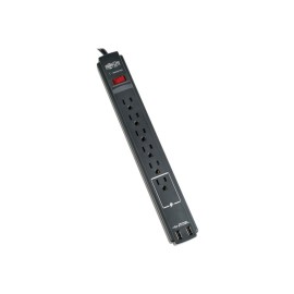 Tripp Lite Protect It! Surge Protector, 6 Outlets, Black