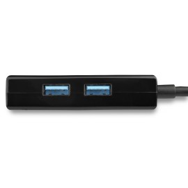 USB 3.0 to Gigabit Network Adapter with Built-In 2-Port USB HubAdd Gigabit Ethernet connectivity and two USB 3.0 ports to your laptop or tablet through a single USB port